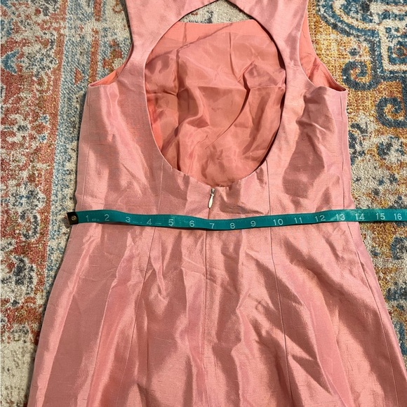 Laundry by Shelli Segal baby pink silk open back mini cocktail party dress - Picture 6 of 8